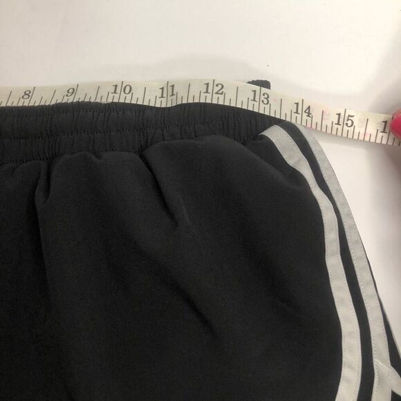 champion running shorts size medium black white stripes back zip pocket - Picture 5 of 11